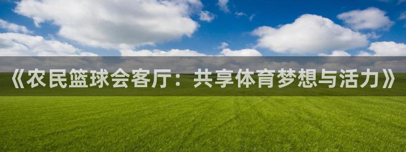星空 体育：《农民篮球会客厅：共享体育梦想与活力》